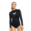 Kvinnors badkläder Kvinnor Surf Rash Guard Surfing Dykning Tight Long Sleeve T Shirt Floatsuit Skins Top UV Protection Swimming Rashguard