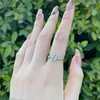 Cluster Rings 925 Sterling Silver Ring for Women's Style Diamond Set Small Flower Zircon Fashion Lover Diet