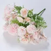 Fleurs décoratives 5pcs Home Wedding 7 Head Roses Simulat Pographie Props Ball Chrysanthemum Bouquet Put Decoration Wholesale