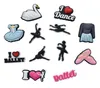 Ballet Dance Charms Shoe Jibitz Charm Accessories Pins Decoraion Buckle8238087