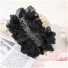 Hair Accessories Elegant Silk Chiffon Large Claw Women Fashion Flower Bow Barrettes Clamps Clips Ponytail Holder Drop Delivery Baby, K Dhyhc