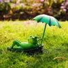 Décorations de jardin Belle simulation Résine Solar Frog Ornements