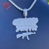 Ожерелье для мужчин Ice Out Hip Hop Jewelry Sier Gra Сертифицированная Степпа AK47 Moissanite Gun Pendant