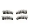 Triple Magnet Wimpern 3D Magnetische Wimpern natürliche falsche handgefertigte falsche Wimpern gefälschte Wimpern Ausdehnung Kleber Frei 3D Lashes zz