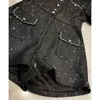 2024 Women's Clothing Sequined Tweed Jumpsuit Spring Summer New 415