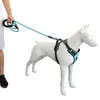 Gepersonaliseerd reflecterend duurzame gemakkelijke slijtage nylon zware hondentouw vest borst riemriem pet training harnas leiband 240402