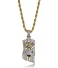NOUVEAU CORPER GOLD COLOD PLADE ICED OUT JESUS FACE PENDANT Collier Micro Pave CZ Stone Hip Hop Bling Jewelry9006547