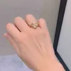 2024 فاخرة جودة الشرير خاتم الشرير مع Redolve Style Red Agate وماس واحد في 18K Rose Gold Plent