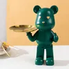 Decorative Figurines Nordic Love Violent Bear Storage Tray Resin Accessories Home Coffee Table Sculpture Decoration El Club Furnishing