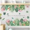 Adesivos de parede Janela sala de estar PVC Bedroom Cozinha antistática DIY Bonsai Planta tropical Tropical Seconge