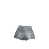 24SS lente/zomer ss zware industrie warm opgerolde diamant triomfantschoenpatroon gewassen oude hoge taille denim shorts