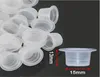 1000pcs 15 mm di grandi dimensioni Coppe di inchiostro bianco chiaro per tatuaggi bianchi per tappi permanenti di trucco Supply2132175