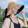 قبعات واسعة الحافة الصيفية نساء دلو القبعة UV حماية الشمس ناعم قابلة للطي في الهواء الطلق شاطئ بنما غطاء
