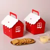 Emballage cadeau 20pcs Party de Noël Favors Box Cupcake avec poignée Cookie Cookie Cookie Cookie