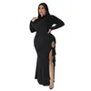 Robes de taille plus femme y fents sans bretelles de leggings de mode