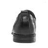 Chaussures décontractées Hommes en cuir authentiques 2024 Slip on Formez MOCASINS MOCASINS Italien Noir Male plus taille 37-50