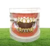 Hip Hop Teeth Grillz Set Silver Gold Tooth Top Bottom Caps Punk False Dental Grills For women Men Body Jewelry Cosplay 5837446