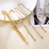 Korean Jewelry World Multi Layered Tassel Hollow Heart Metal Bracelet New 4-piece Set of Ins Popular Same Style