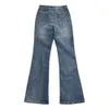 24SS Early printemps M6 Classic Digital Imprimerie haute taille Micro Rage Elastic Jeans pour femmes