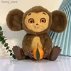 Plüschpuppen Russian Latex Plüschspielzeug großer Ohr Affe Cheburashka Plüschpuppe Kinder Geschenke Spielzeug Sammlung Spielzeug Y240415