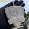 Iced Out Bling CZ Letter Cross Pendant Collier Divers Design 5A Zircon Two Tone Color Badge Charm Hip Hop Jewelry 240403
