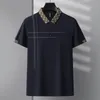 Light luxury high-quality plaid polo shirt Mens short-sleeved summer fashion printing T-shirt casual Paul shirt Mens 240412