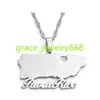 Pendant Necklaces 10pcs/Lot Puerto Rico Map Necklace Silver Gold Love Hometown Gift Women