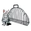 Cat dragers NiceFurniture Anti-Grab Kitten Was Bath Metal Cage 2 Deurs Lichtgewicht douchedroger Pet Pet Supplies