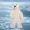 Fyllda plyschdjur Livsliknande Standing Oso Polar Bear Plush Toy Cute Animal Stuffed Polarbear Kids Dolls Room Decoration Birthday Present For Children L47