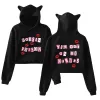 Renee Rapp Worthy Tour Merch Crop-top Hoodie Femmes Harajuku Sweat-shirt cuit Streetwear Hip Hop Tops à manches longues Hip Hop Tops