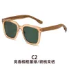 2023 Nuovi occhiali da sole in bambù e gambe zebra in legno in legno in rilievo