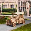 3D 퍼즐 로봇 타임 Rokr Vintage Car Wooden3d 퍼즐 자동차 장난감 조립 모델 건물 키트 어린이 어린이 생일 선물 Y240415