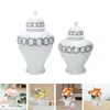 Storage Bottles Ceramic Vase Organizer Display Table Centerpieces Tea Jar Porcelain Ginger Temple For Desk Home Party Livingroom