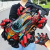 Drift RC -bil med LED -lampor Musik 2.4G Glove Gesture Radio Remote Control Spray Stunt Car 4WD Electric Children Toys 240412