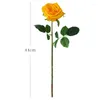 Fleurs décoratives 5pcs Single branche hydratant réel tactile rose artificielle fleur de fleur de maison décoration fausse flore couronne de mariage décoration de mariage