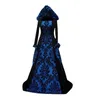 カジュアルドレスカラーコスプレイヤーハロウィーンの女性ドレス中世の吸血鬼のヴィンテージコスプレコスチュームレッドゴースト花嫁女性ゴシック様式の怖い服