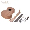 Câbles 21 26inch sapele 4 string ukulele bricolage kit ukelele hawaii accessoires de guitare uku marquer un ensemble avec une touche en palissandre