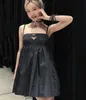 Najwyższej jakości podstawowe sukienki swobodne kobiety seksowne sukienki lady slip sukienki letnia projektant długa spódnica z odwróconą klatką trójkątną sukienką imprezową swobodne spódnice czarne