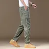 Vêtements de marque Summer Soft Lyocell tissu pour hommes pantalon de cargaison mince usure de travail élastique