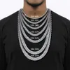 Mrożony Hiphop Cuban Chain for Men 18 mm Baguette Cut 925 Srebrny Srebrny VVS Diamond Moissanite Cuban Link Chain