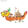 Puzzle 3D Puzzle chinois Royal Dragon Boat 3d en bois Puzzle Ship Model Wood Jigsaw DIY Assemblage pour enfants Gendre d'anniversaire d'enfants Cadeau de Noël Y240415