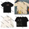 Lanvine shirt ontwerper luxe lanvins shirts klassieke mode high edition brief print hart korte mouw top wassen water paar merk lanvis shirt lavines shirt 510