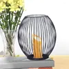 Candle Holders Holder Wire Lantern Black Outdoor Oval Mesh For Pillar Candles Cage