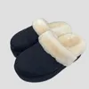 Scarpe da design sandalo retrò cursori per pancola slittatore per donne sandali spiaggia tela multicolour in pelliccia piatta fondo femmina di alta qualità sh04 h4
