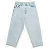 Herren Jeans Designer Retro Hip Hop Cartoon Grafik Streetwear Denim Y2K Big Boy Stickerei Baggy Jorts Haruku Gym Basketball Männer