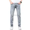 Designer de jeans masculin concepteur de jeans masculin concepteur de concepteur glace oxygène jeans pour hommes à jambe droite à la jambe haut de gamme pantalon de couleur élastique haut de gamme Summer Style