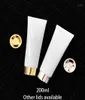 Vide 200g Bouteille à pression blanche Récipient cosmétique 200 ml Lotion pour le visage Crème Hand Emballage Plastique Rechargeable Tube 11731585