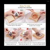 Backformen 4pcs Hamburger Kuchenform Brot Edelstahl DIY Sandwichschneider Backfackelabdichtungsform Schneiddichtungsform