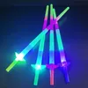 5/10/20 PC 4 sezione estendibile Glow LED Sword Kids Toy Glowing Stick Props Party Puntesps Colorful Light Up Sticks for Party 240410