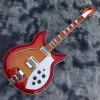Pegs Hand Made Model 381 Electric Guitar Flame Maple Top Semi Hollow Body 2 Toaster Ric Pickups